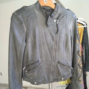 Black noir studded motto jacket